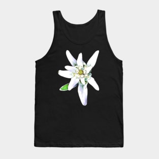 Edelweiss Alpine Flower Artistic Pattern Tank Top